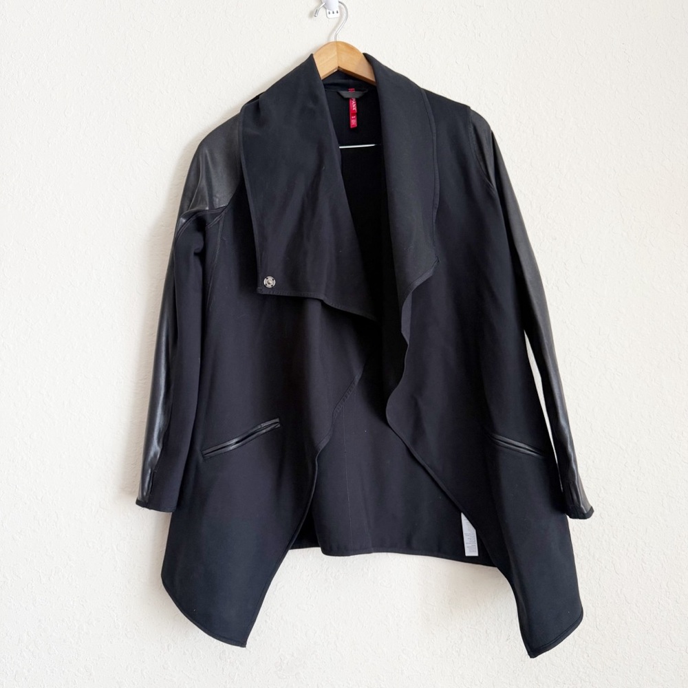 Spanx Drape Front Very Black Jacket Size Small - Picture 2 of 7